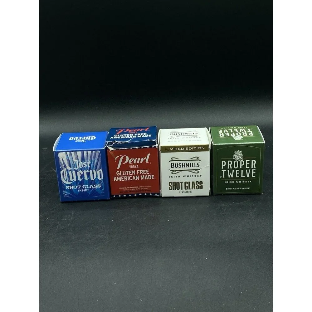 Shot Proper Twelve Jose Cuervo Pearl Vodka Bushmills Boxed Bottle Topper LOT 4